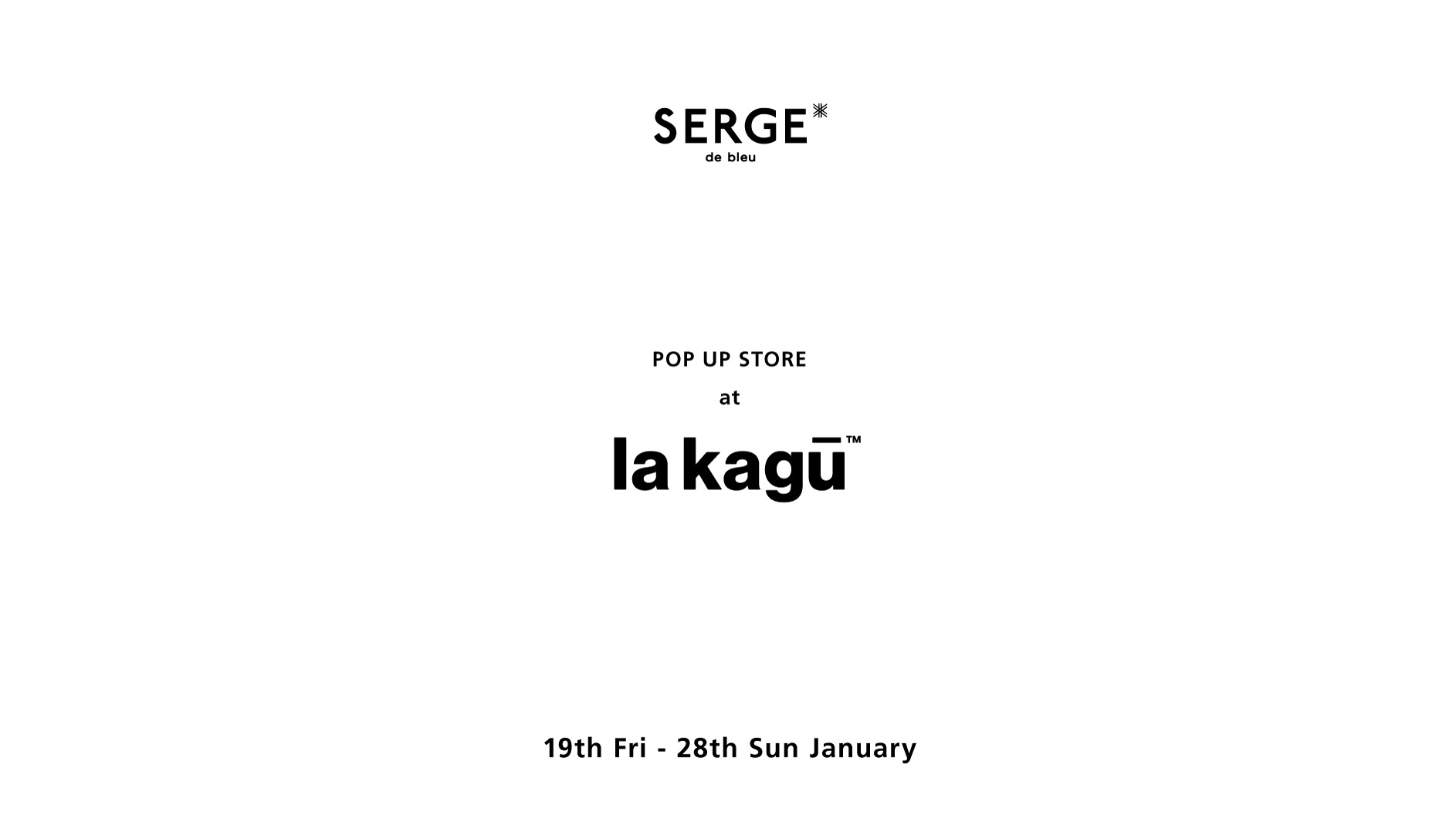 POP UP SHOP at la kagu